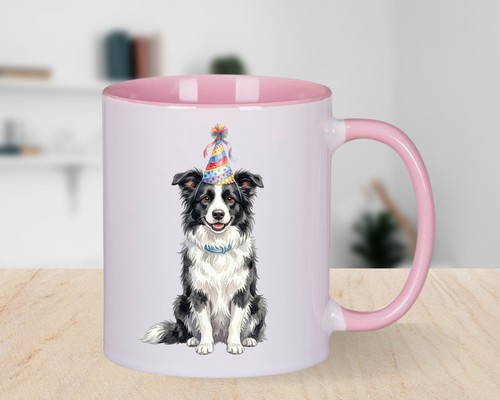 Border collie dog oz pink - border,