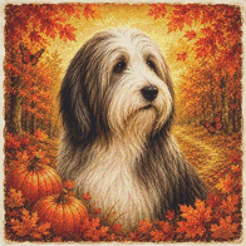 Bearded collie puppy dog - puppy, in