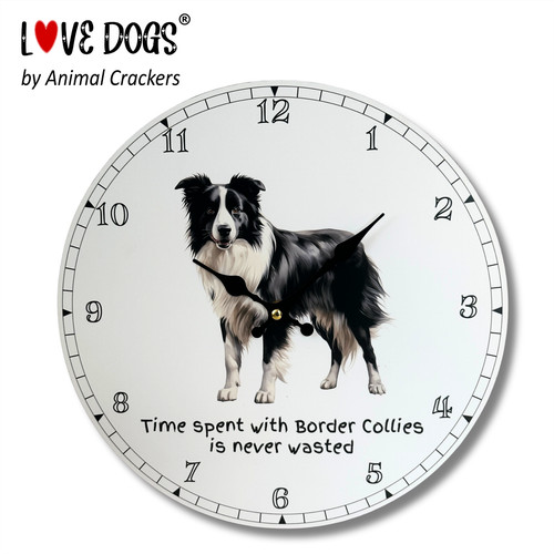 Border collie wall - wall, clock