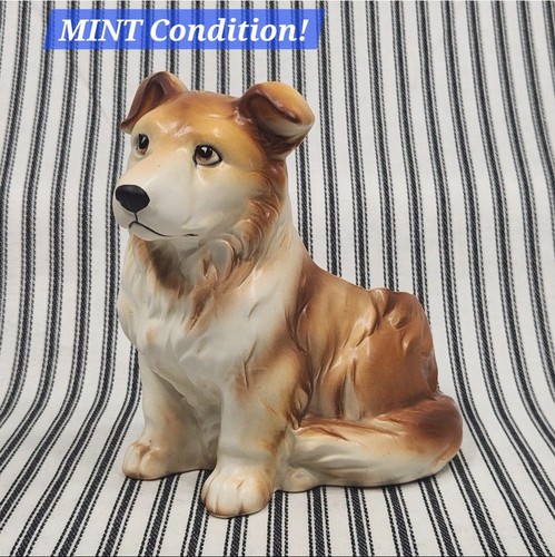 Vintage planter collie puppy - collie,