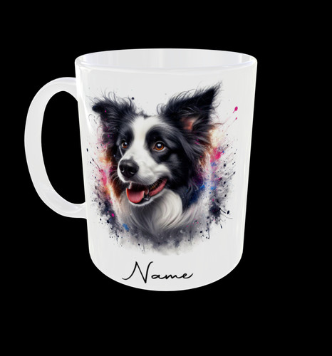 Personalised border collie mug - collie,
